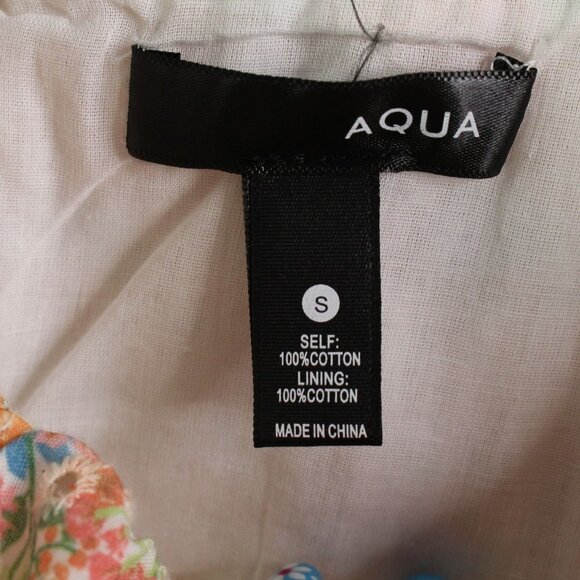 Aqua Printed Cotton Eyelet Cropped Top Orange Size S‎ - Picture 5 of 6